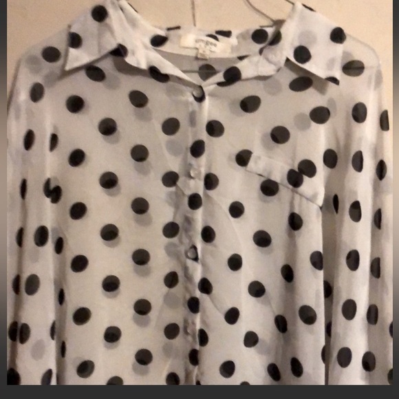 Umgee sheer polka dot blouse - Picture 2 of 4
